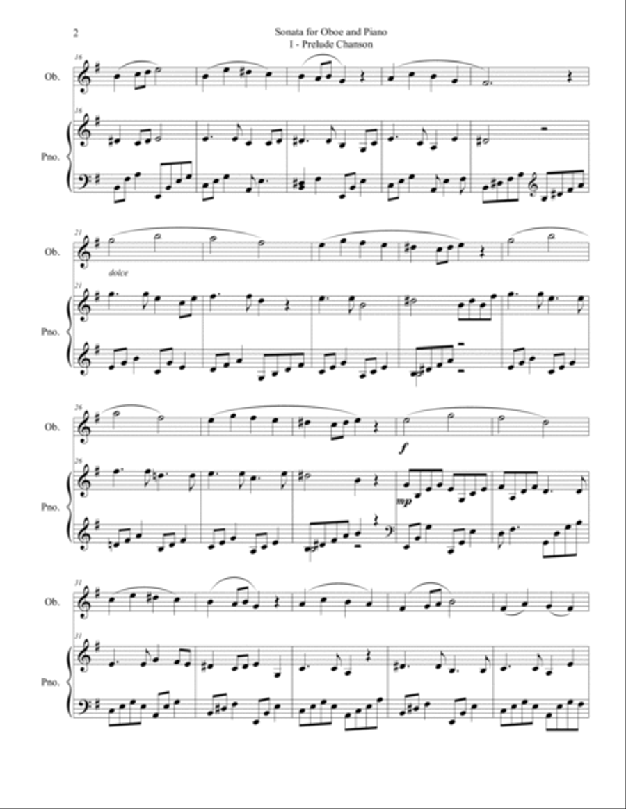 Sonata for Oboe and Piano (2014) Woodwind Duet scores gallery preview page 4