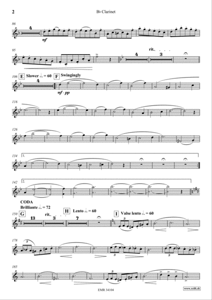 Birth Of Dawn Clarinet Solo scores gallery preview page 3