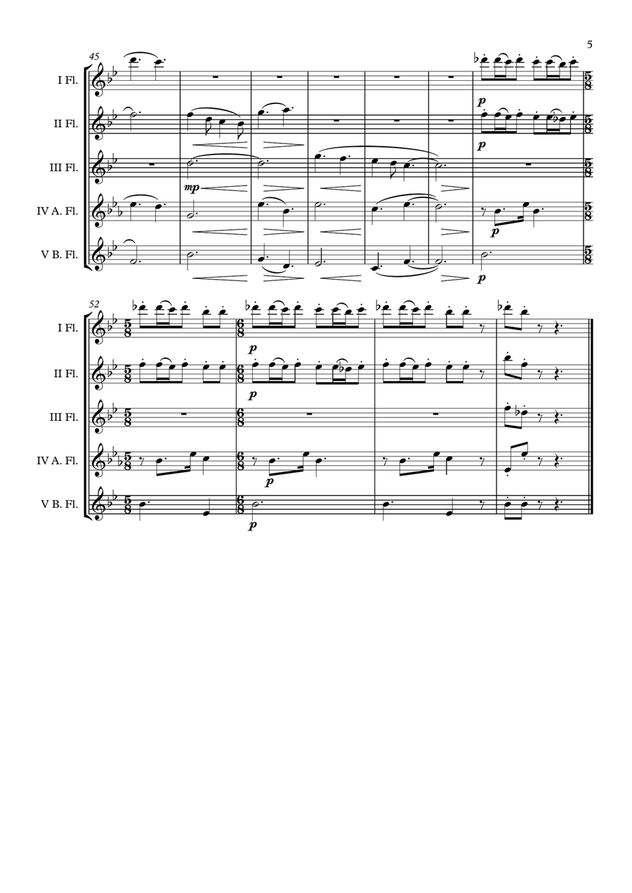 Peter Pan Flute Choir scores gallery preview page 6