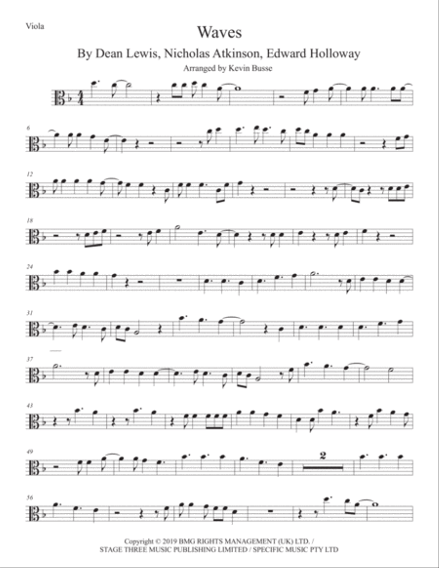 Waves Viola Solo scores gallery preview page 1