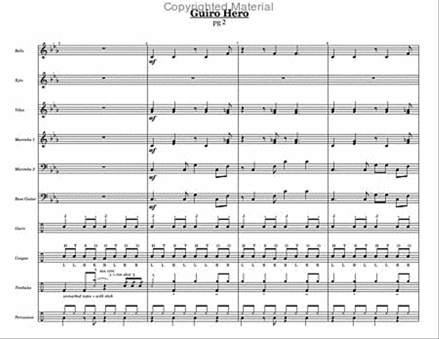 Guiro Hero Percussion Ensemble scores gallery preview page 3