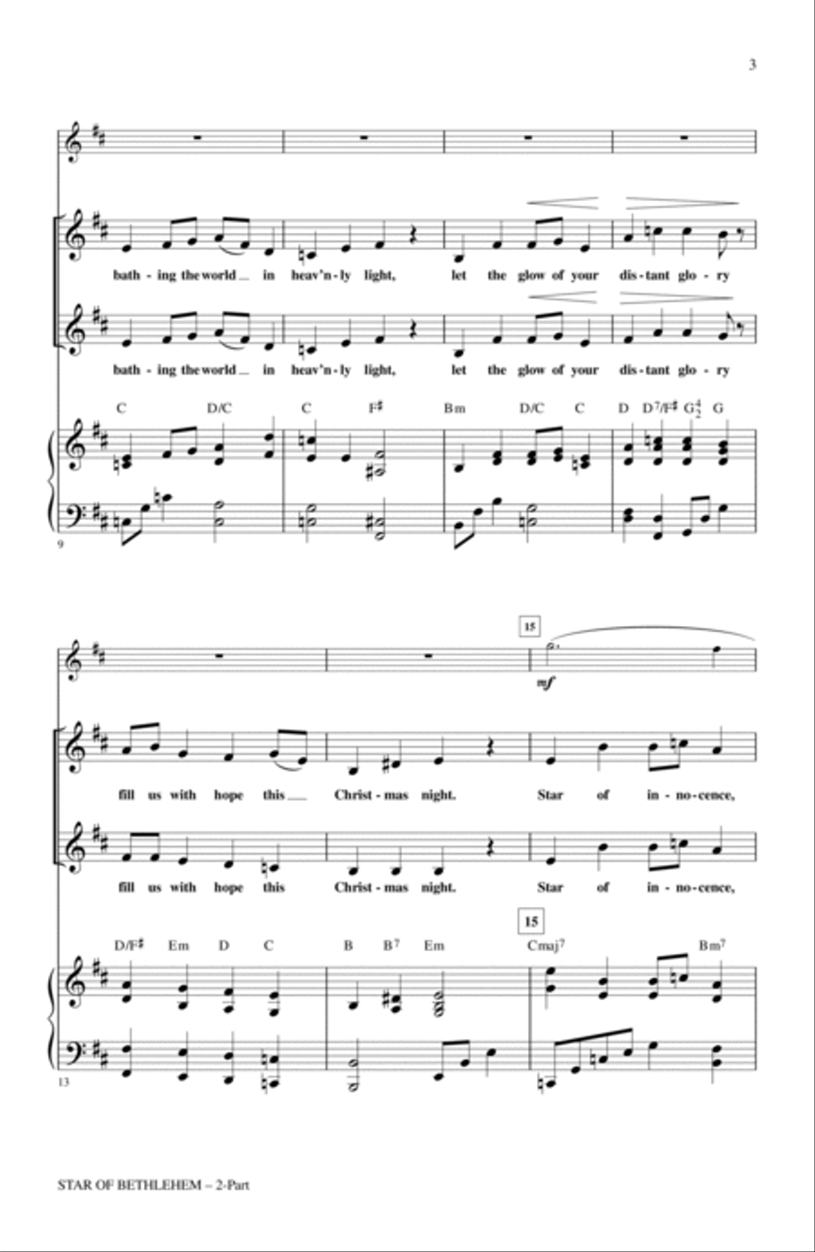 Star Of Bethlehem 2-Part scores gallery preview page 2