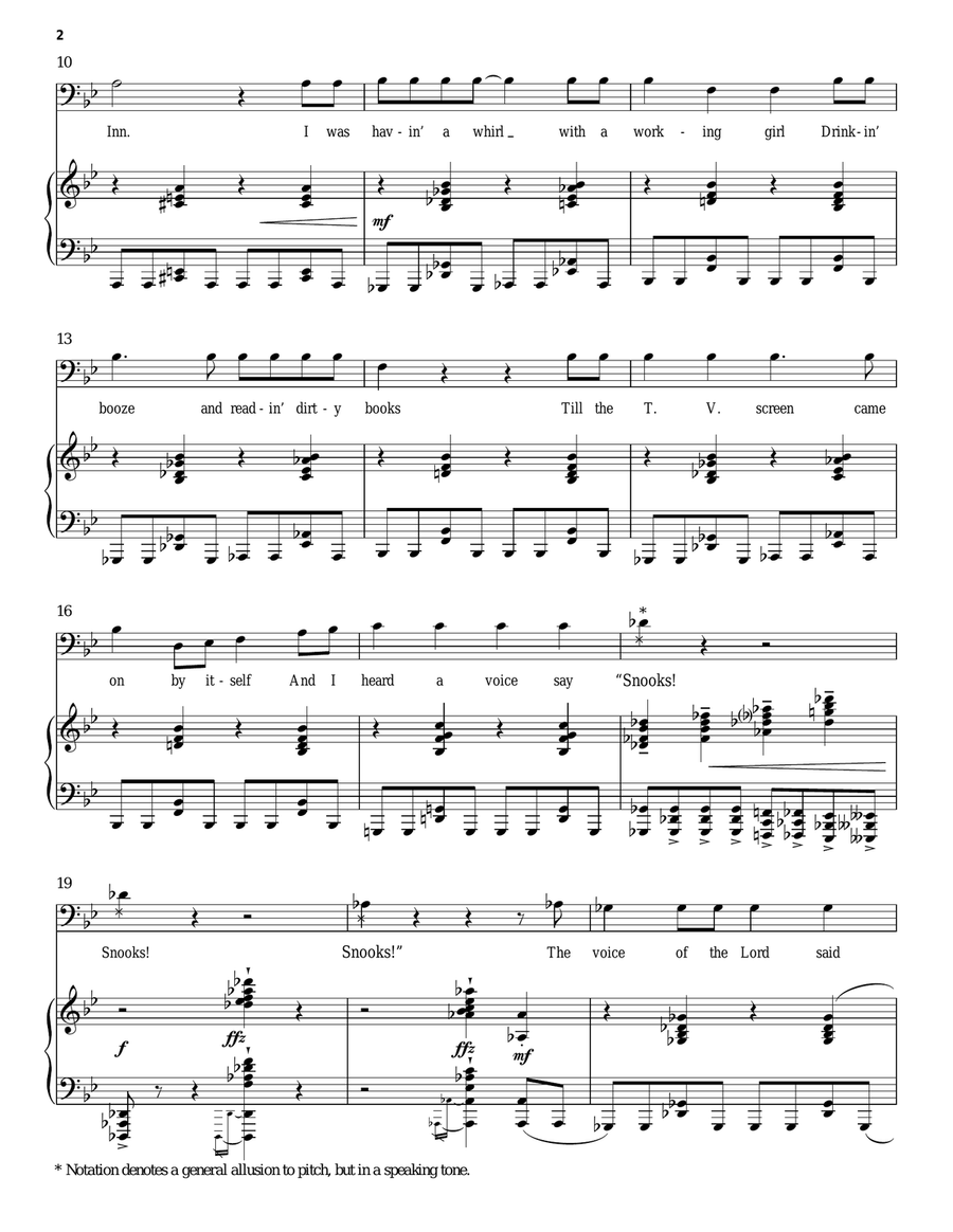 Snooks' Aria Snooks' Aria Piano, Vocal scores gallery preview page 2