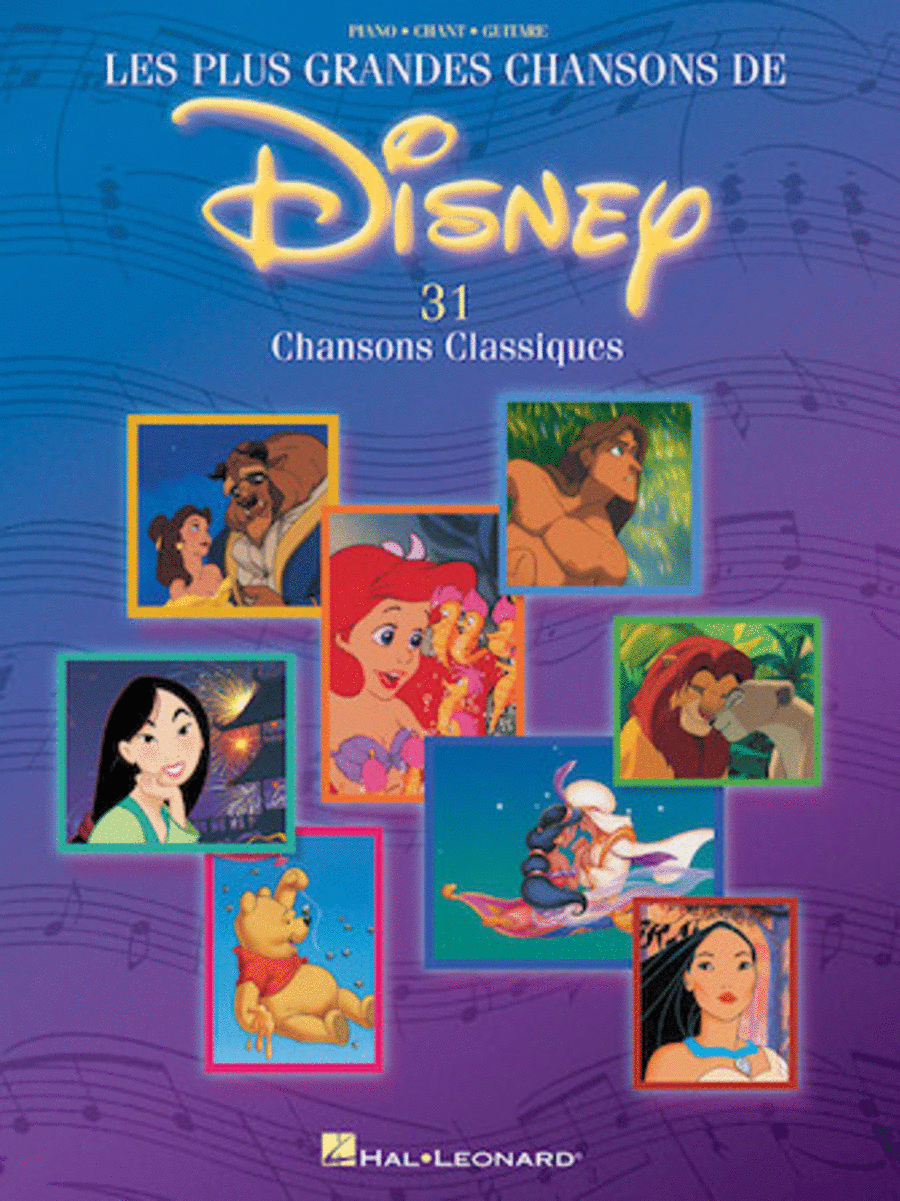 Les Plus Grandes Chansons de Disney – 31 Chansons Classiques Piano, Vocal, Guitar scores gallery preview page 1
