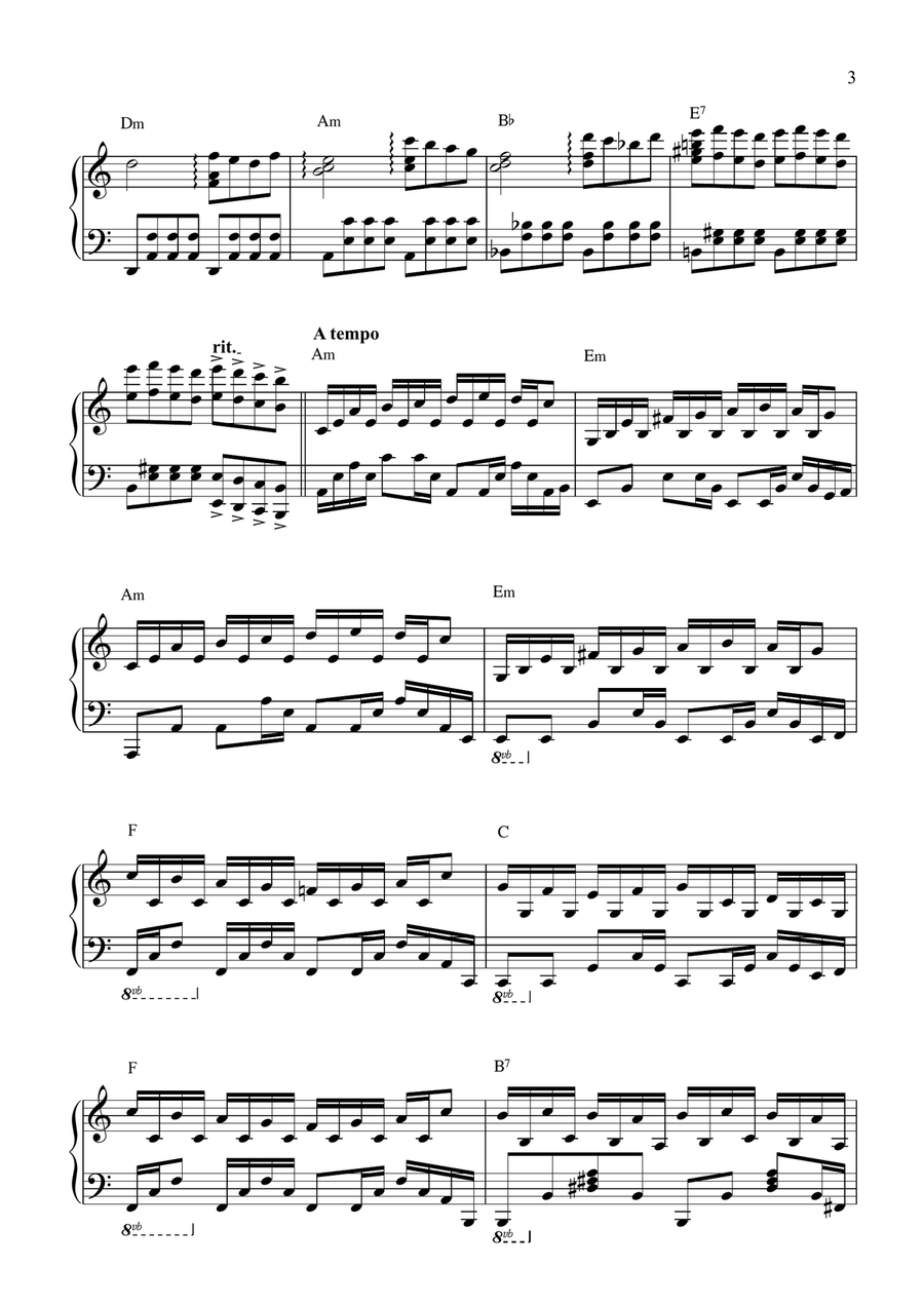 Turbulence (Piano solo) Turbulence (Piano solo) Piano Solo scores gallery preview page 4