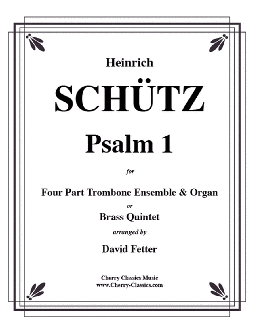 Psalm 1 for Trombone Quartet or Organ and Brass 4-Part scores gallery preview page 1
