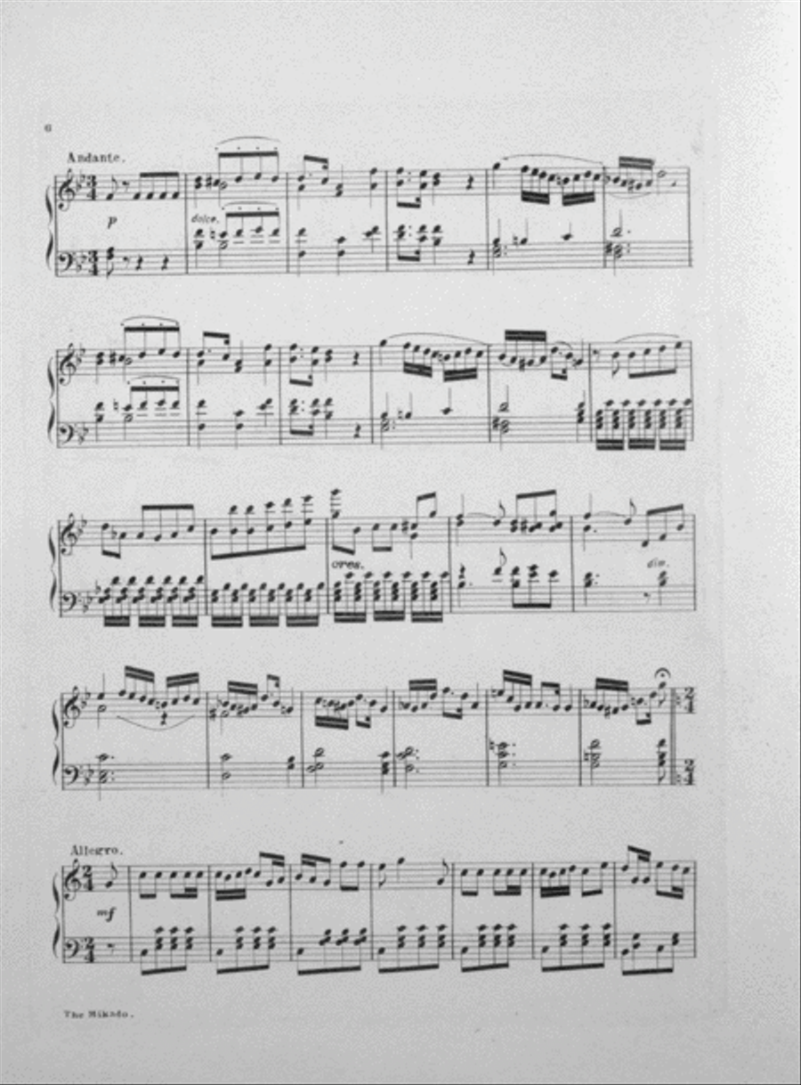 The Mikado. Potpourri Piano Solo scores gallery preview page 5