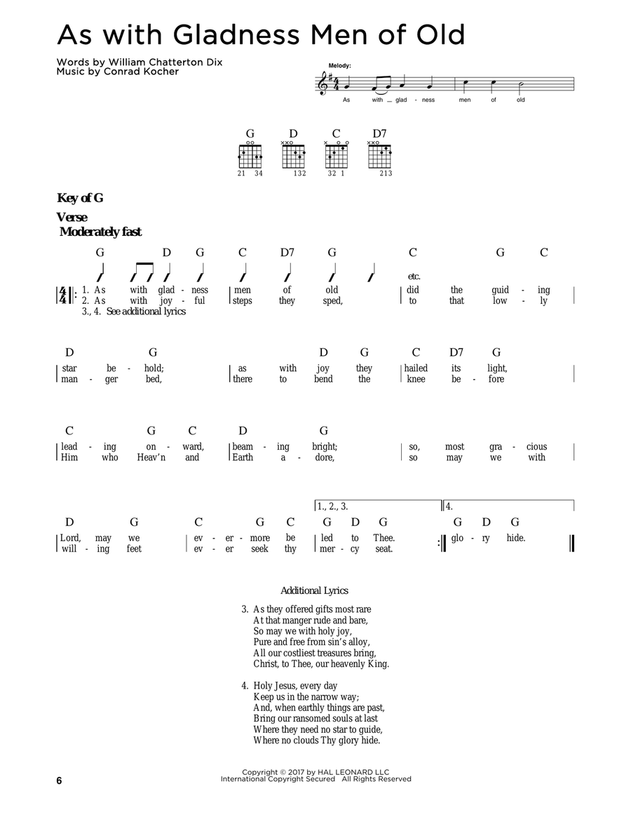 As With Gladness Men Of Old Guitar scores gallery preview page 1
