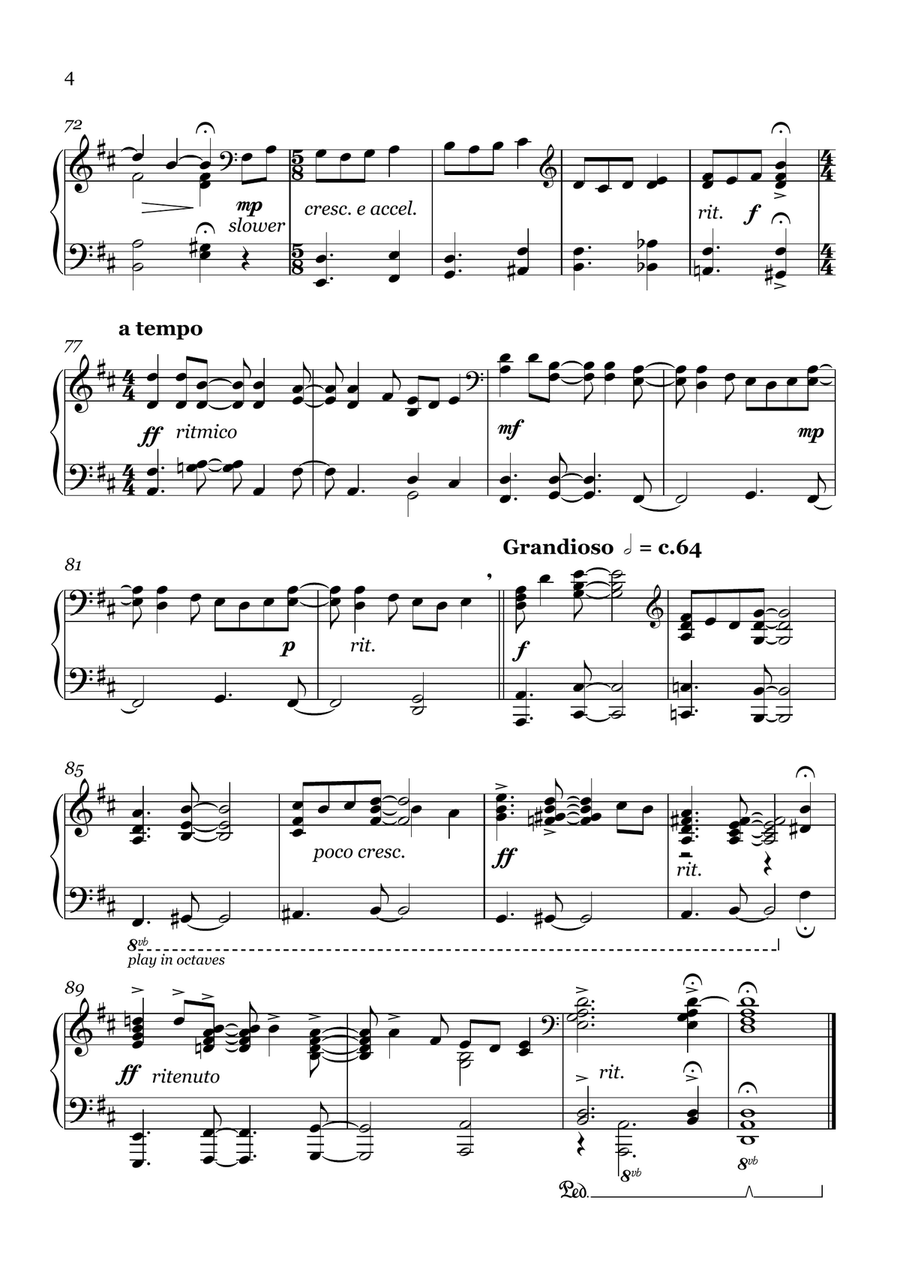 Utopia (Solo Piano Concert Piece Grade 8 WITH BONUS Simplified version Grade 5) Piano Method scores gallery preview page 4