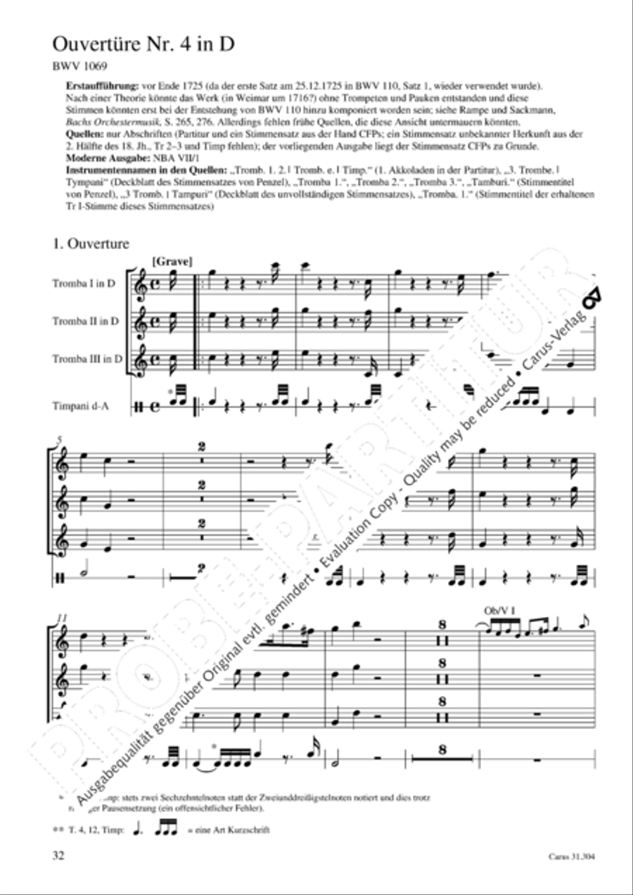 Bach for Brass 4: Works for orchestra Collection / Songbook scores gallery preview page 33