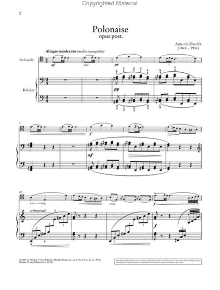 Works for Violoncello and Piano