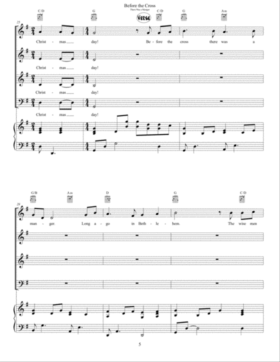 Before The Cross There Was A Manger 4-Part scores gallery preview page 5