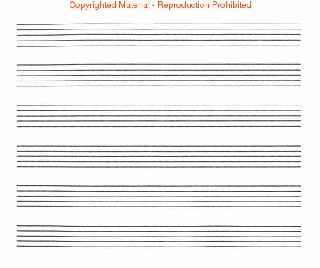 Peters' Blank Music Book (Red)