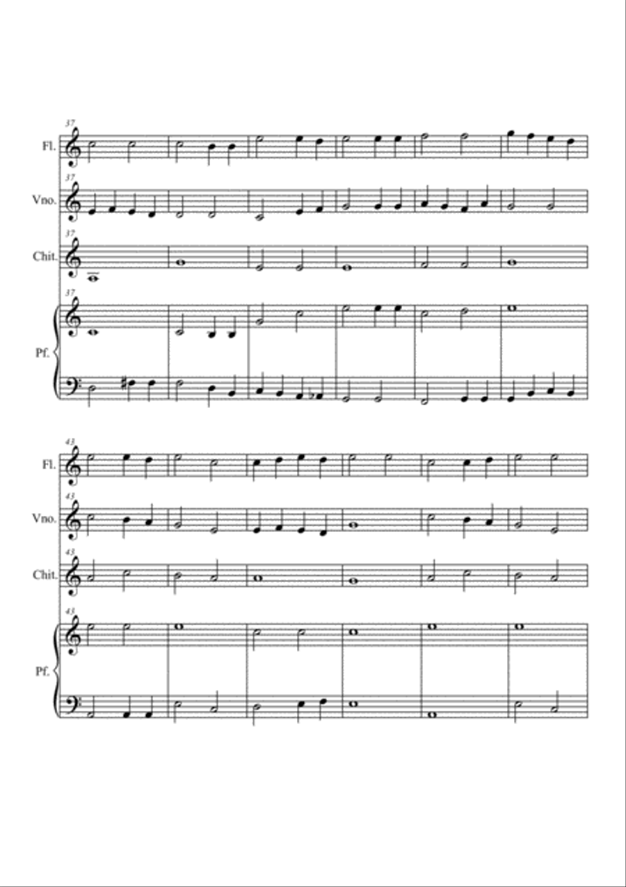 Dolce sentire. Quartet Small Ensemble scores gallery preview page 4