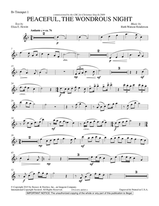 Peaceful the Wondrous Night - Bb Trumpet 1