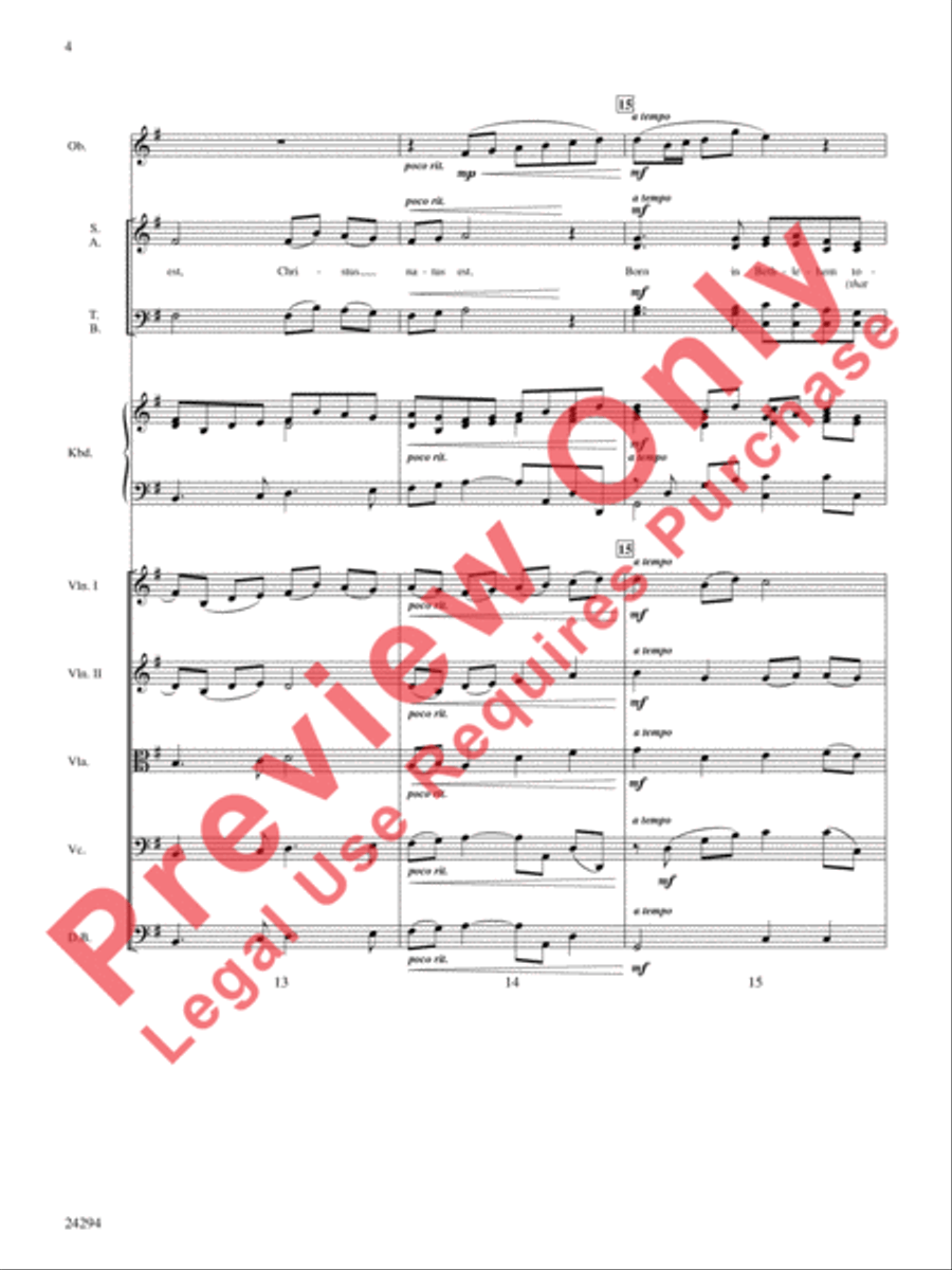 Pavane for a Silent Night Choir scores gallery preview page 5
