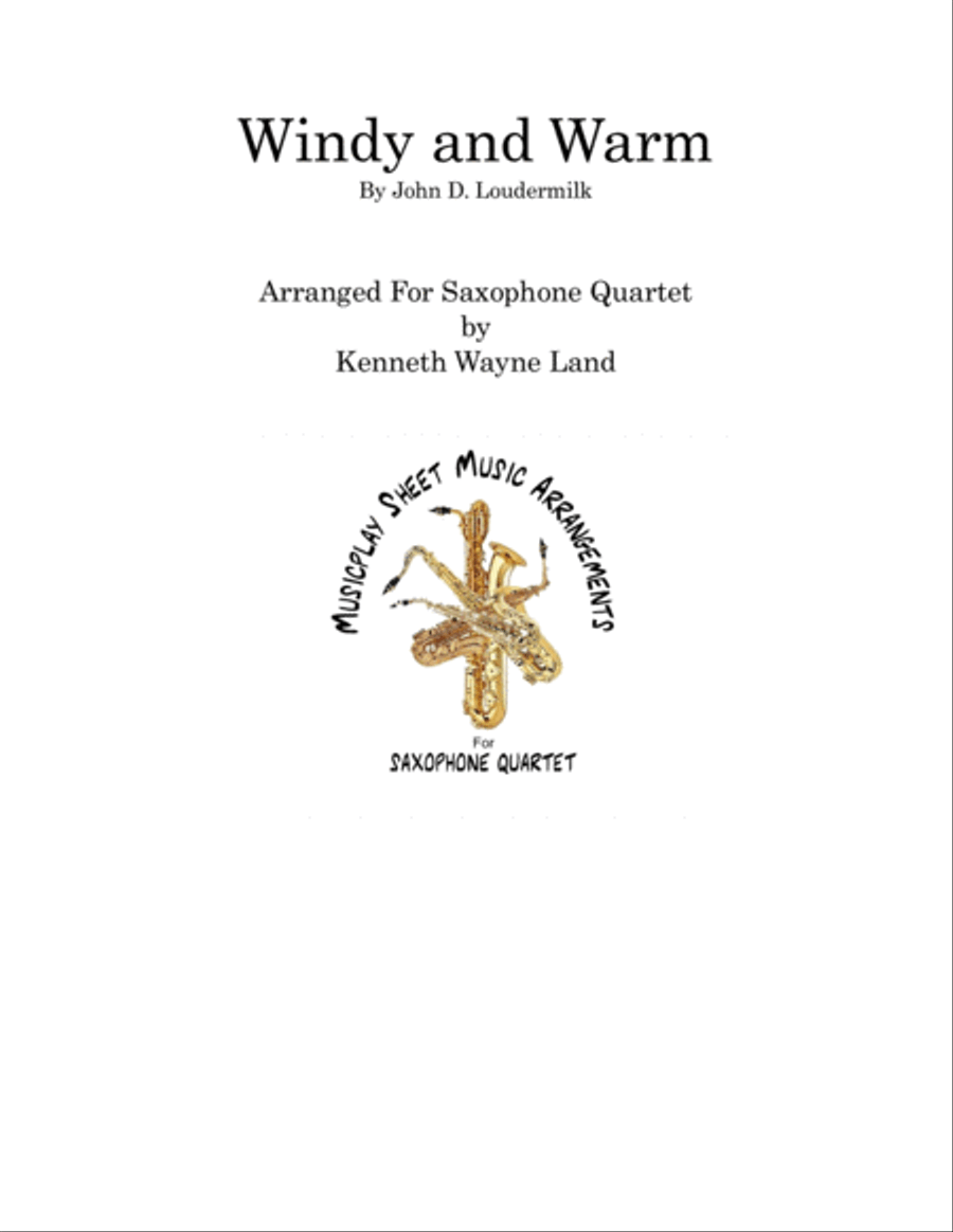 Windy And Warm Saxophone Quartet scores gallery preview page 1