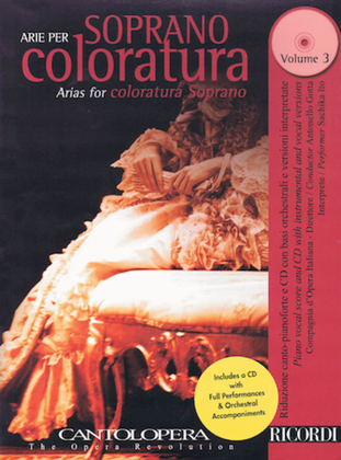 Book cover for Arias for Coloratura Soprano, Vol. 3