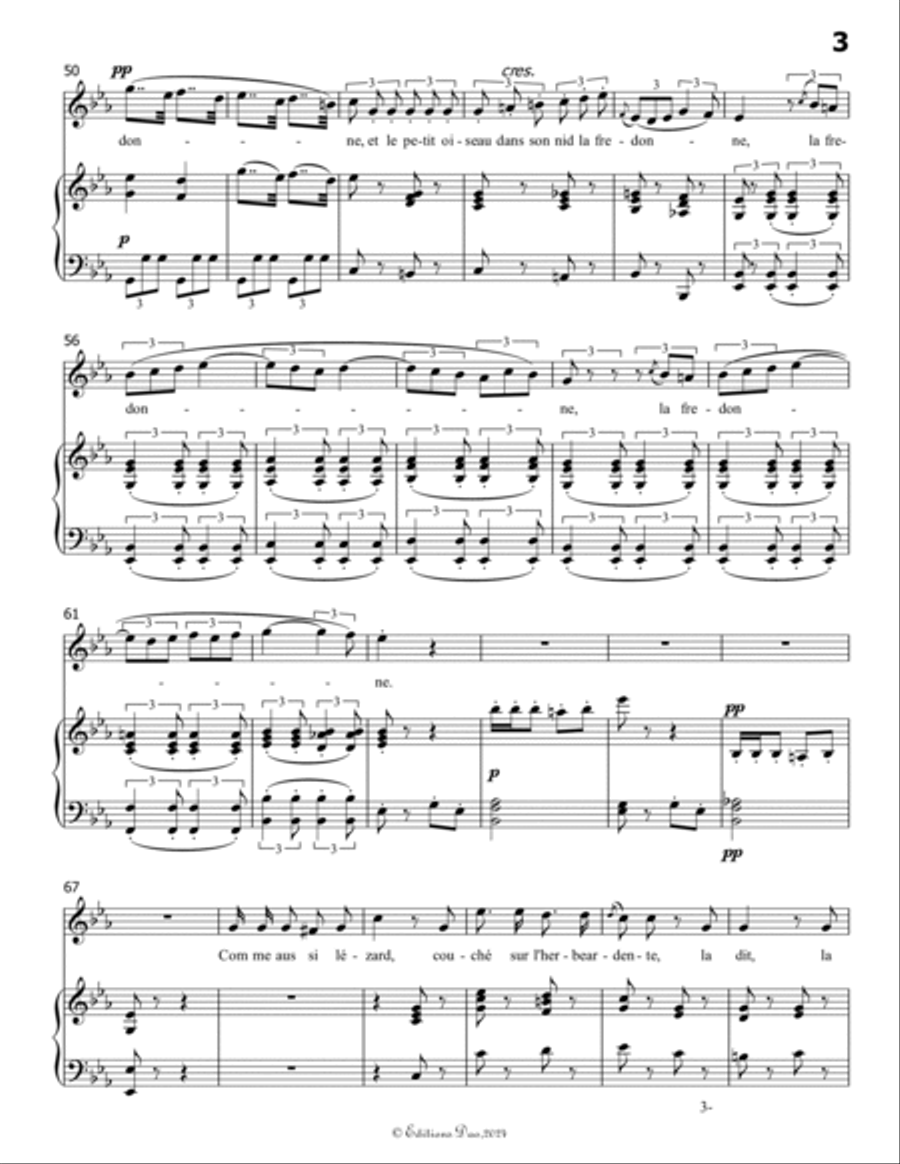 Chant de mai, by Meyerbeer, in E flat Major Piano, Vocal scores gallery preview page 5