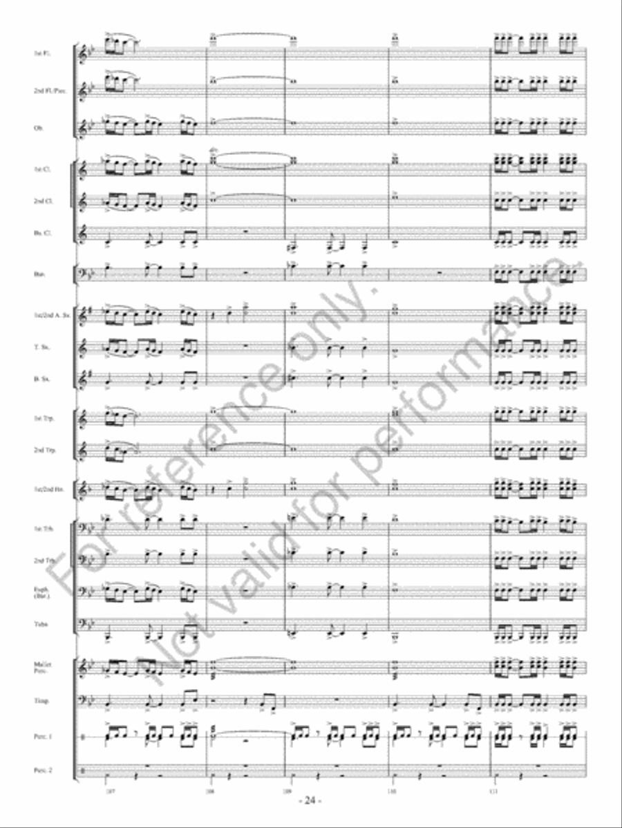 Of Heroes And Demons Concert Band scores gallery preview page 25