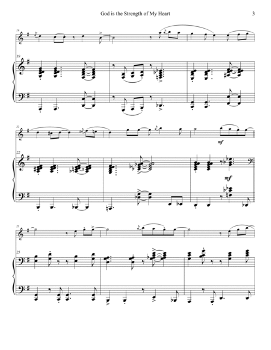 God Is The Strength Of My Heart Flute Solo scores gallery preview page 4