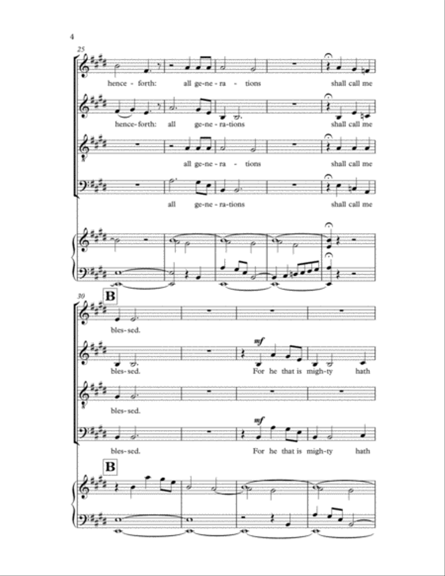 Magnificat and Nunc Dimittis 4-Part scores gallery preview page 4