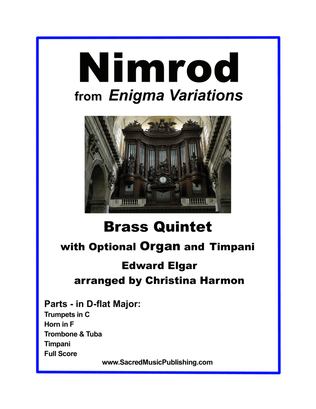 Book cover for Nimrod from Enigma Variations in D-flat Major for Brass Quintet and Optional Timpani