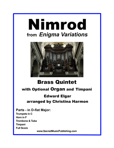 Nimrod from Enigma Variations in D-flat Major for Brass Quintet and Optional Timpani image number null