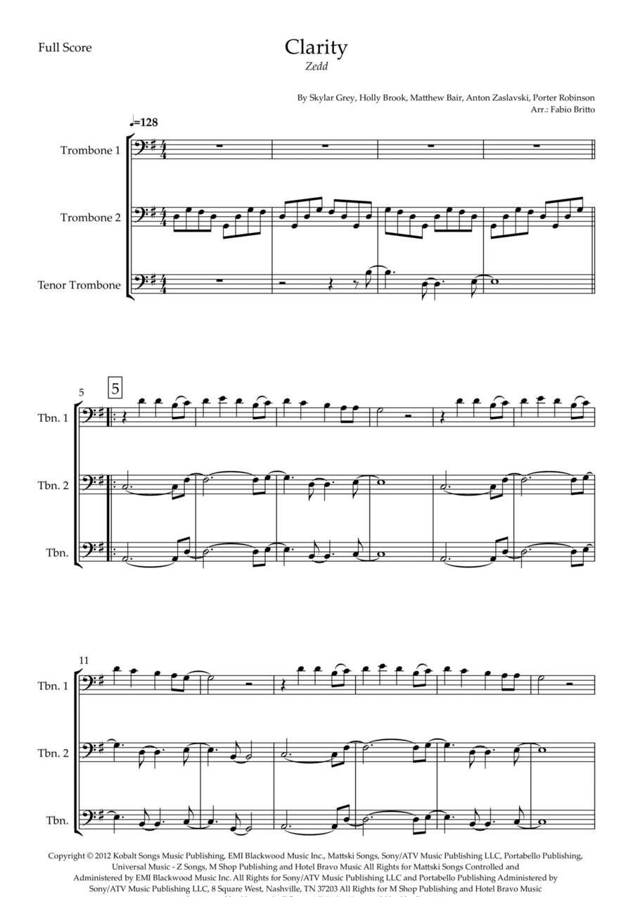 Clarity Clarity Brass Ensemble scores gallery preview page 1
