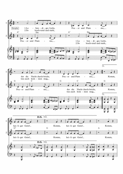 Feuer und Flamme (ein Pfingstlied für Kinderchor), (in German) for children's choir for Pentecost image number null