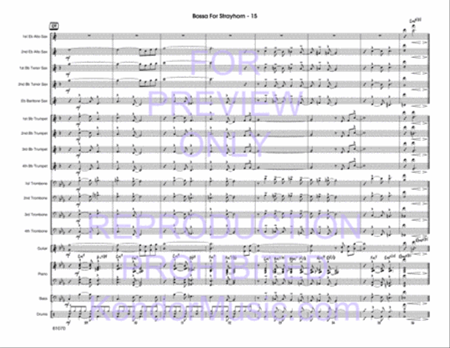 Bossa For Strayhorn Jazz Ensemble scores gallery preview page 16