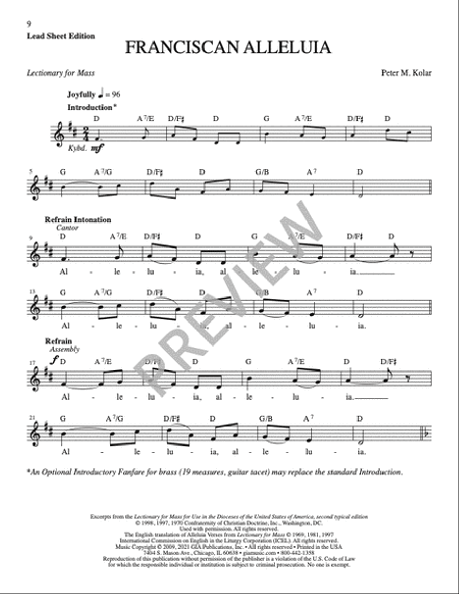 Franciscan Alleluia - Guitar edition Guitar scores gallery preview page 10