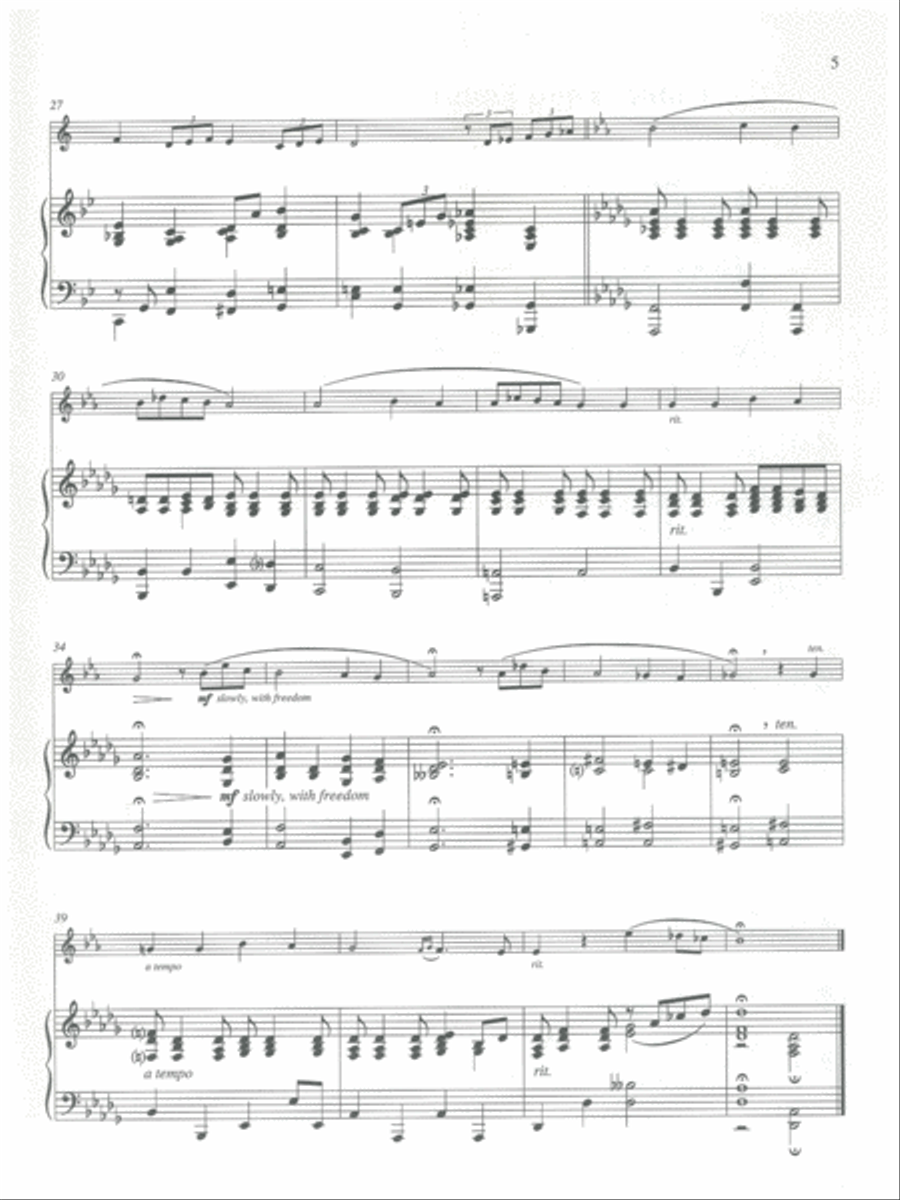Sound the Trumpet: Hymns and Spirituals for Trumpet and Piano (Book) Trumpet Solo scores gallery preview page 4
