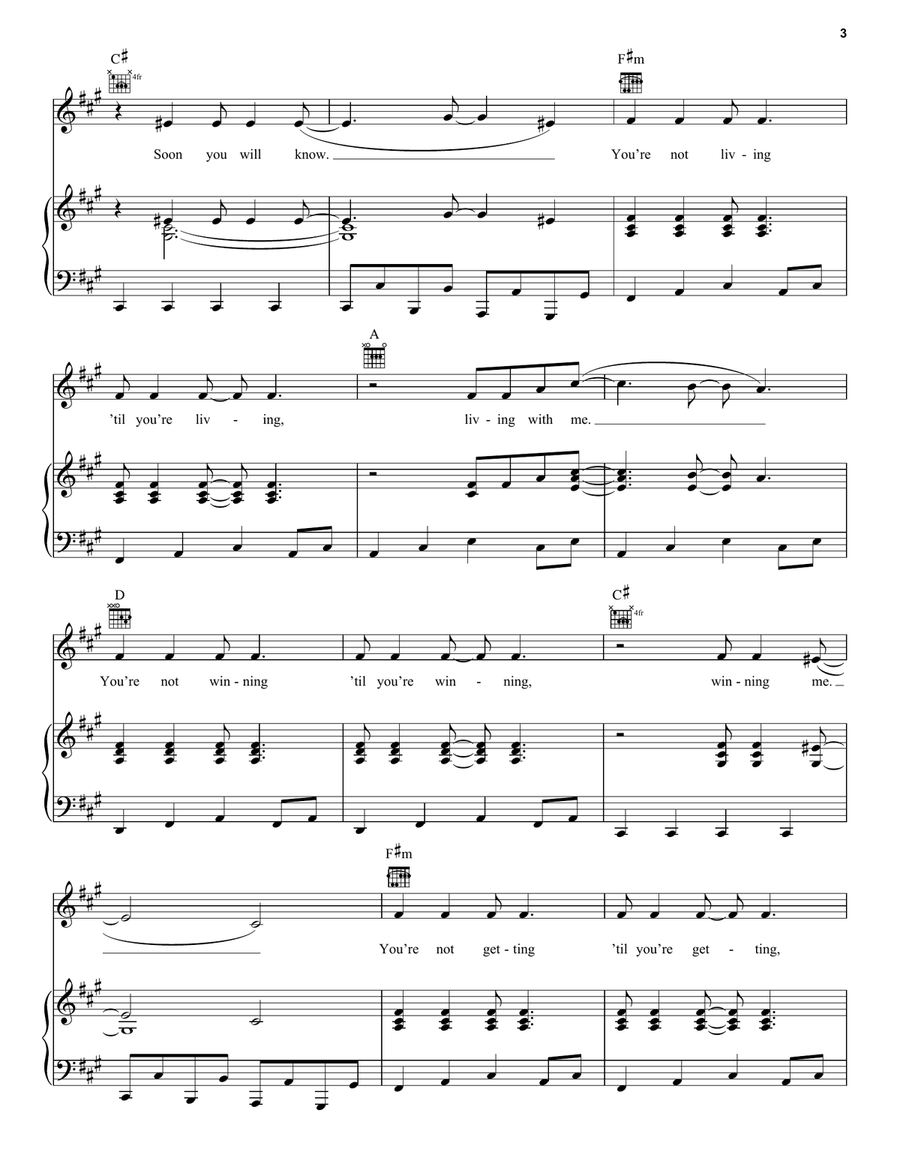 Potential Breakup Song Piano, Vocal, Guitar scores gallery preview page 3