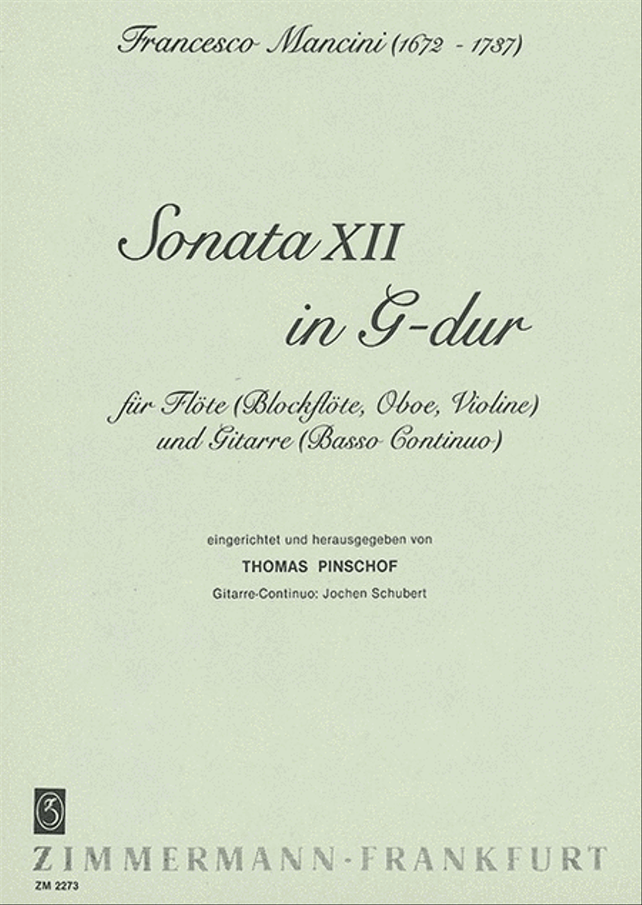 Sonata XII G major School and Community scores gallery preview page 1