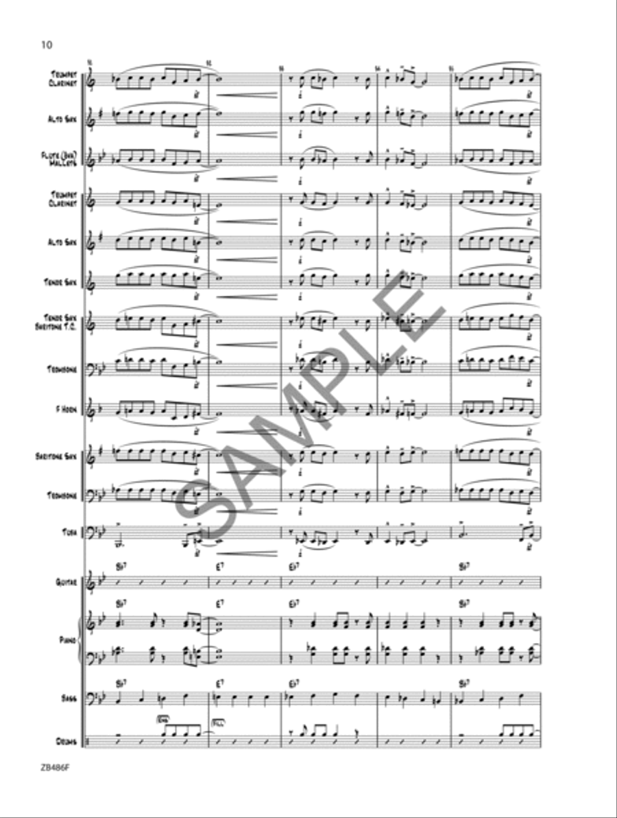 What About Blues? - Score Concert Band scores gallery preview page 11