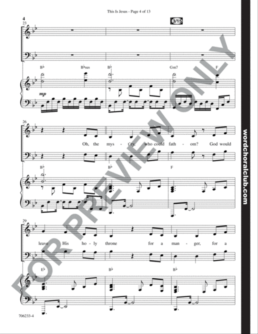 This Is Jesus - Anthem 4-Part scores gallery preview page 5