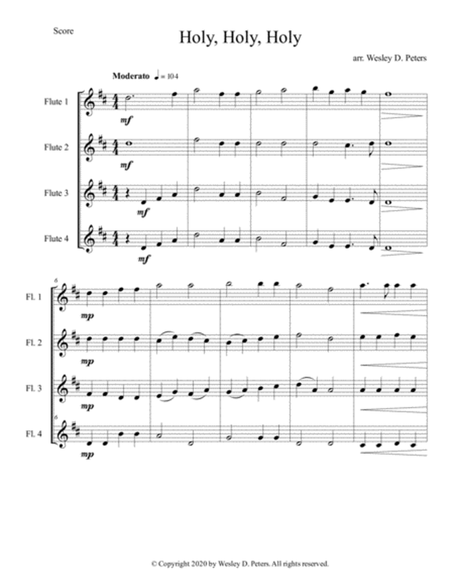 Holy, Holy, Holy (Flute Quartet) image number null