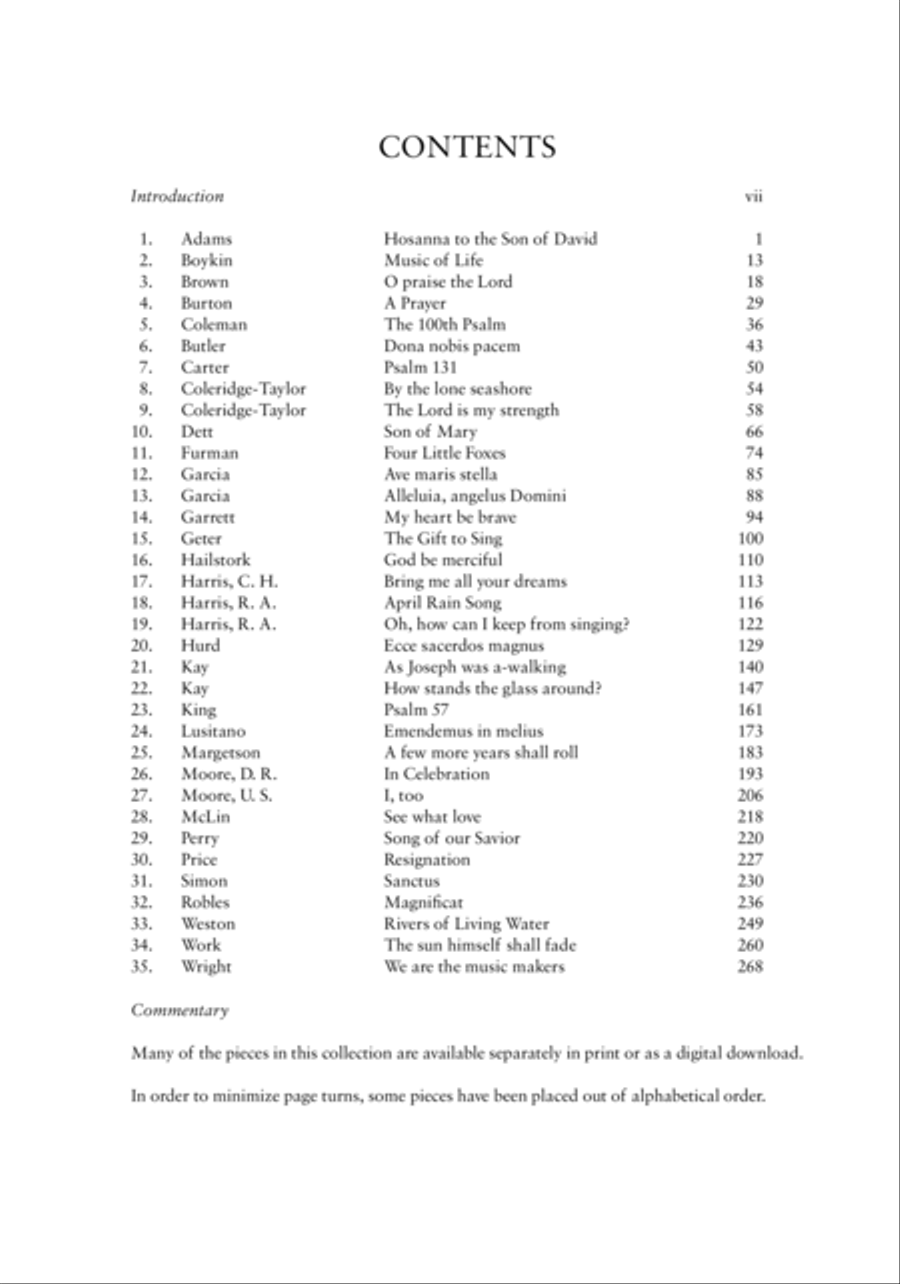 The Oxford Book of Choral Music by Black Composers 4-Part scores gallery preview page 3