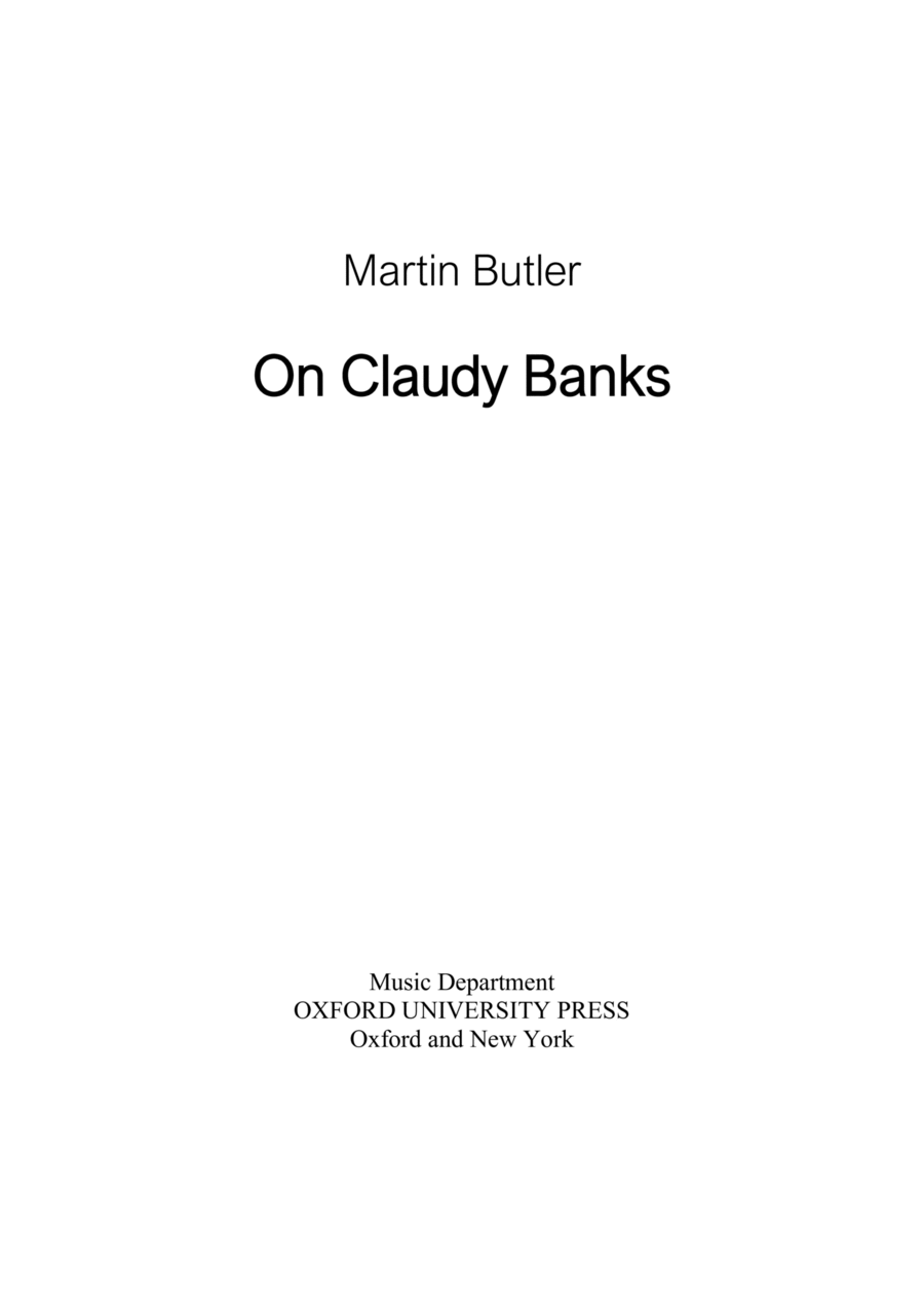 On Claudy Banks Clarinet scores gallery preview page 1