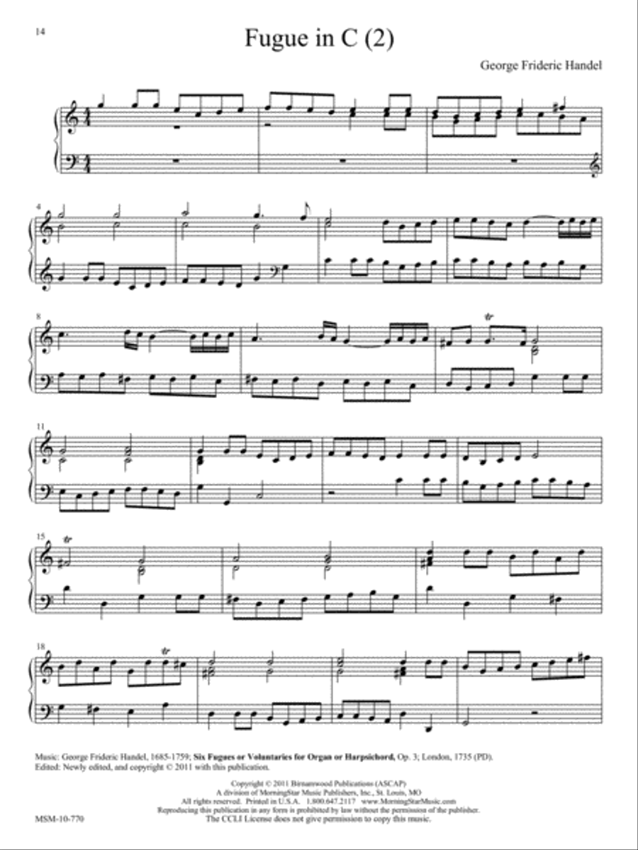 17th and 18th Century Organ Voluntaries for Manuals and Manuals with Pedal Points Organ scores gallery preview page 8