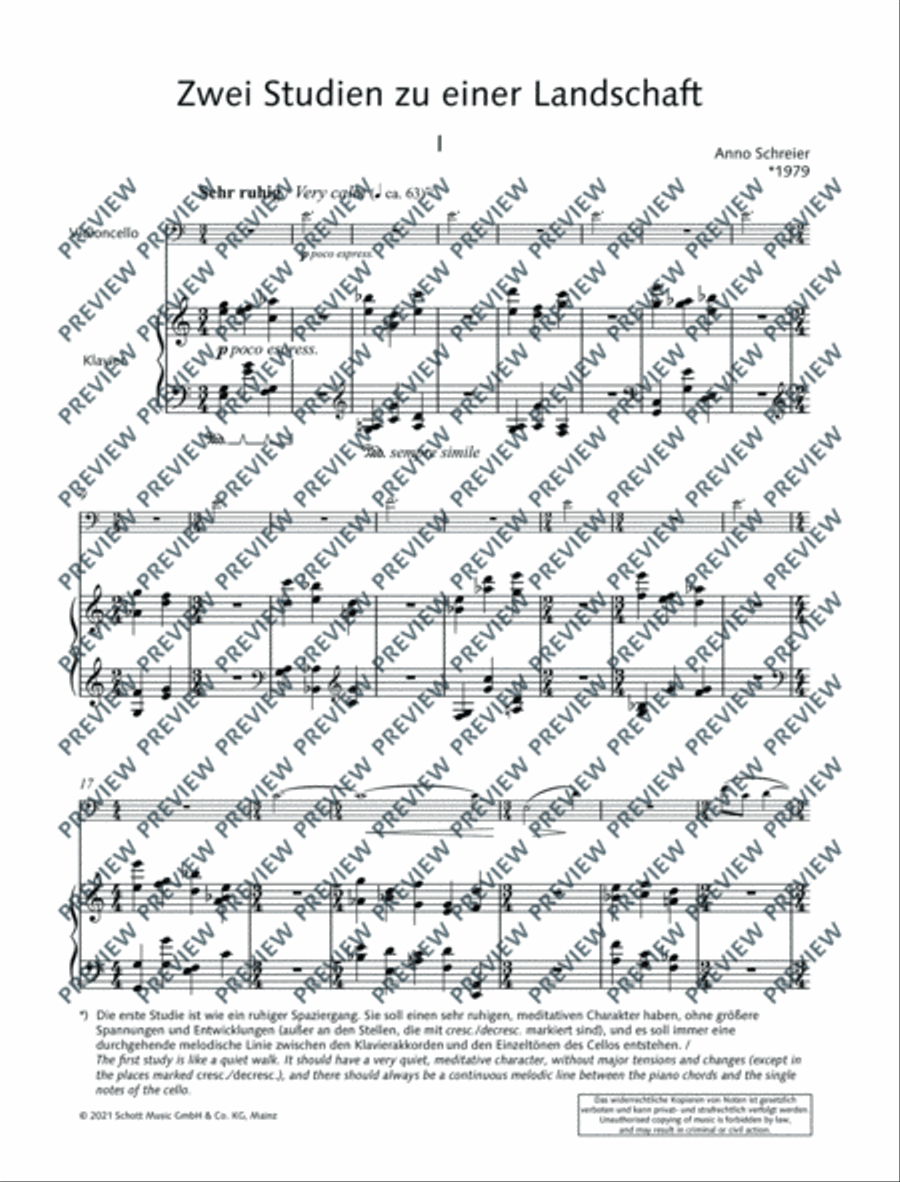 Zwei Studien zu einer Landschaft Piano Accompaniment scores gallery preview page 6