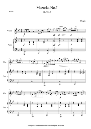Mazurka No.5 op.7 no.1