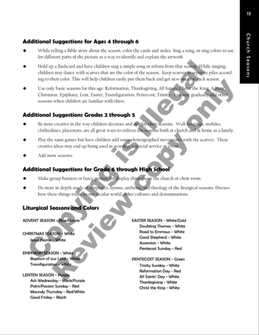 Singing Through the Church Year Children's Choir scores gallery preview page 13