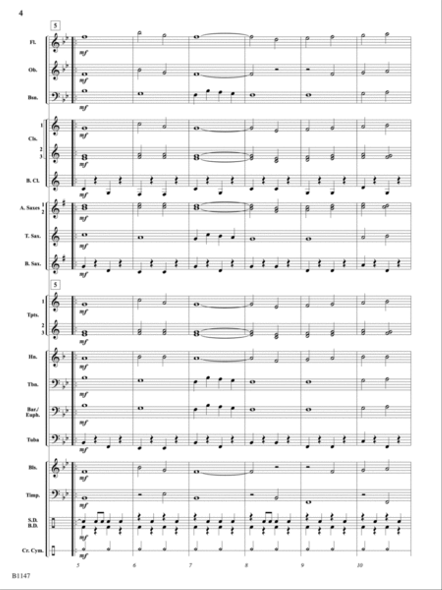 Land of Liberty: Score Land of Liberty: Score Concert Band scores gallery preview page 4