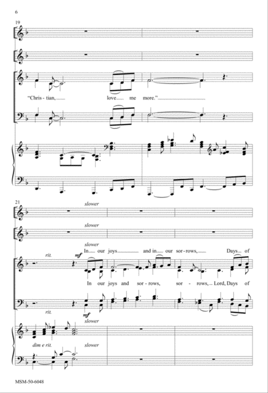Jesus Calls Us 4-Part scores gallery preview page 6