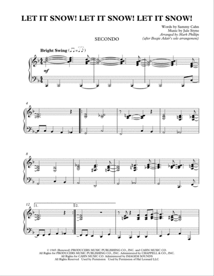 Let It Snow! Let It Snow! Let It Snow! Set of Parts scores gallery preview page 1