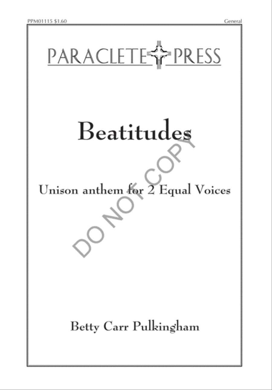 Beatitudes Beatitudes Unison Choir scores gallery preview page 2