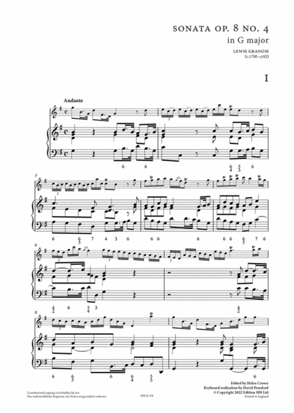 Six flute sonatas, op. 8