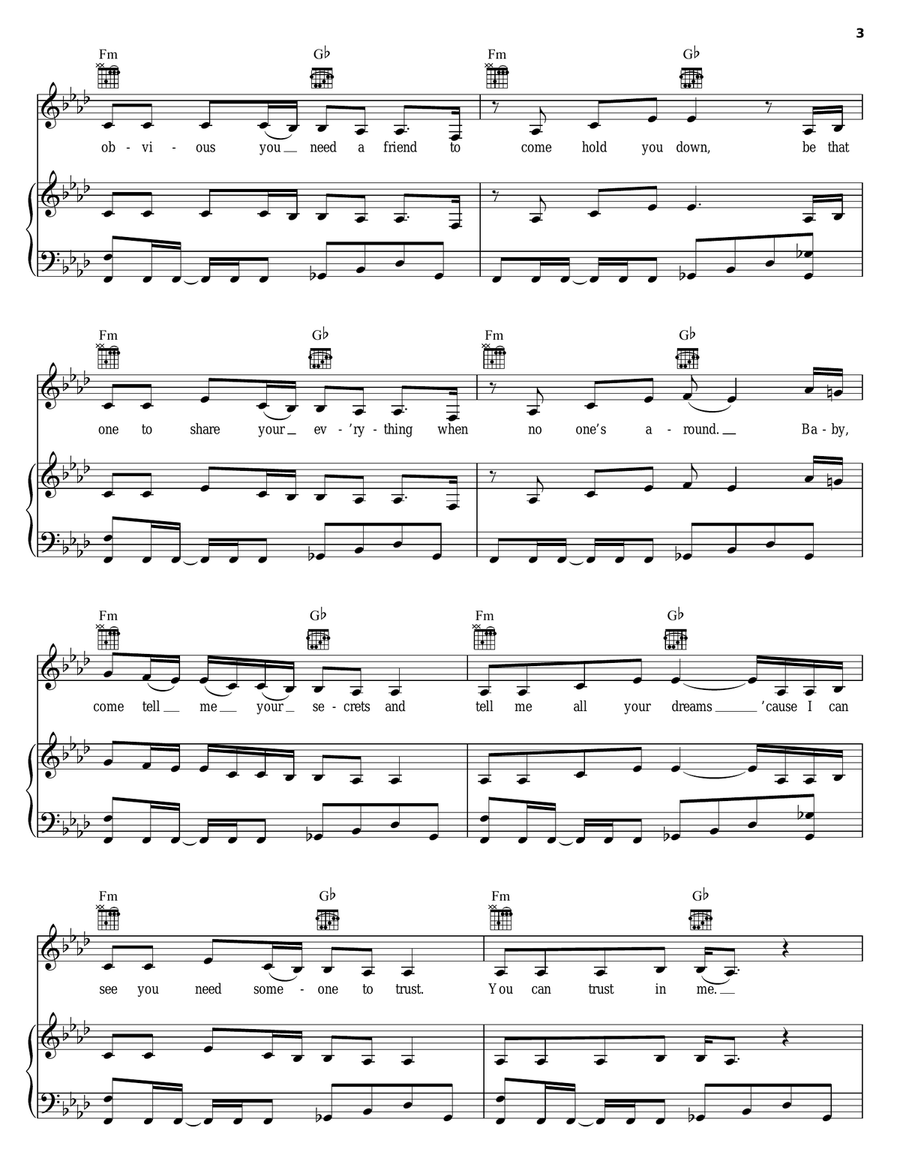 If It's Lovin' That You Want Piano, Vocal, Guitar scores gallery preview page 3